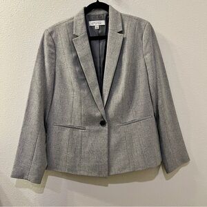 KASPER Women's Classic Light Gray Blazer